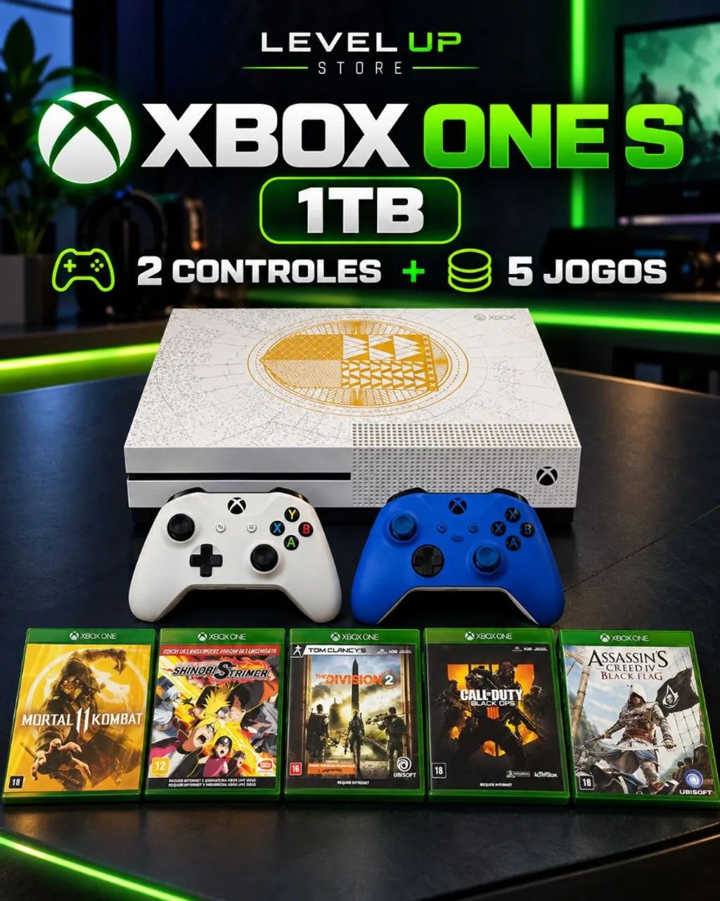 XBOX ONE S 1TB - KIT COMPLETO - Foto 2