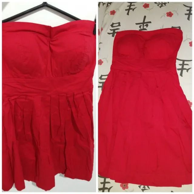 Vestido vermelho tomara que caia tam P