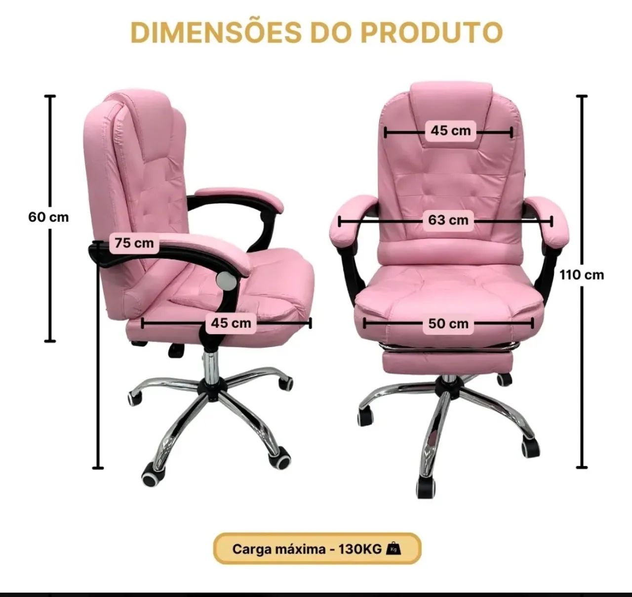 Cadeira Presidente Executiva Rosa