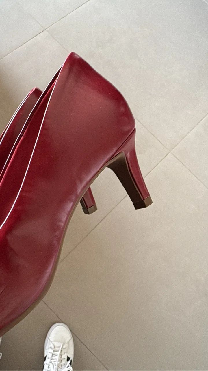 Scarpin salto baixo vermelho 36 - Foto 2