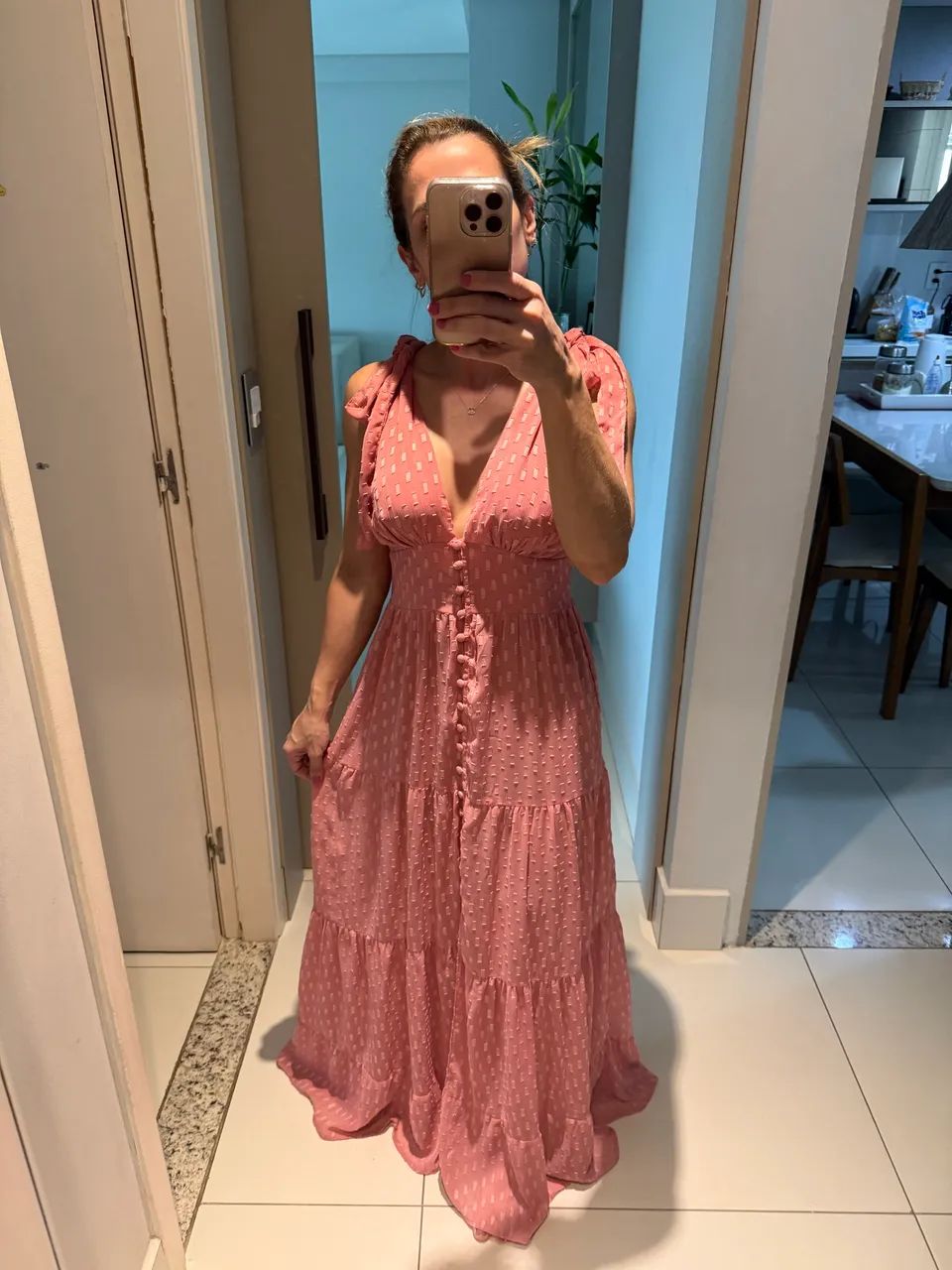 Vestido rosa com brilho Ave Rara - Foto 4