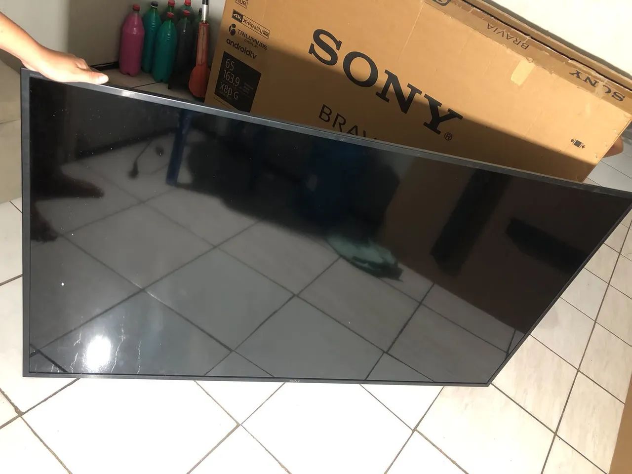 Tv Sony 65 polegadas com defeito não sei o que é
