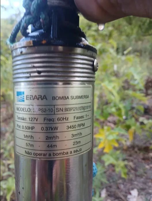 Bomba Submersa Ebara 3bps2-10 1/2 Cv Monofásica 110v - com Control Box SEMI NOVA - Foto 2