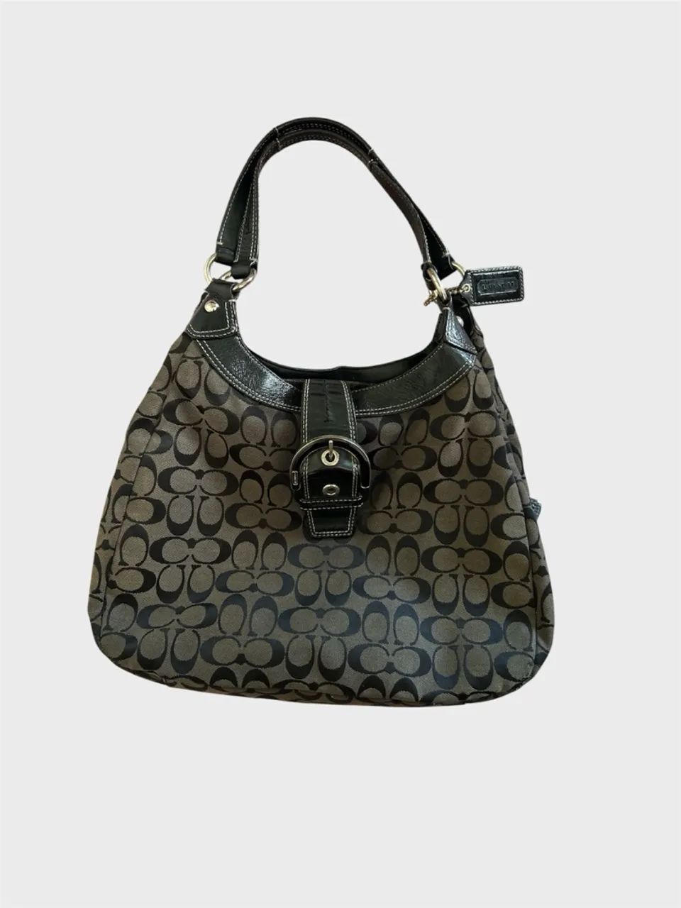 Bolsa Coach preta monograma 