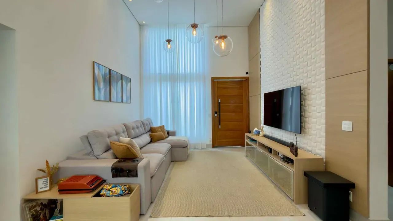 Oportunidade ! Casa térrea mobiliada com 03 suítes+ escritório com piscina em Condomínio e - Foto 3