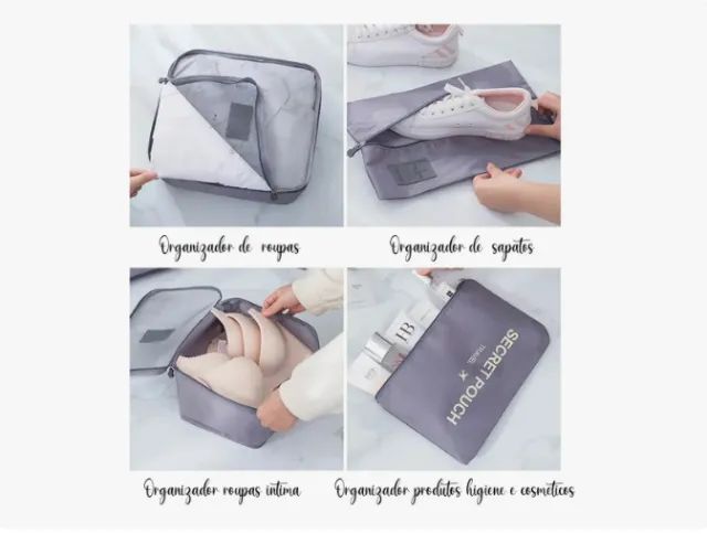 Conjunto De Sacos Necessaire 6 Peças Para Malas E Viagens - Foto 2