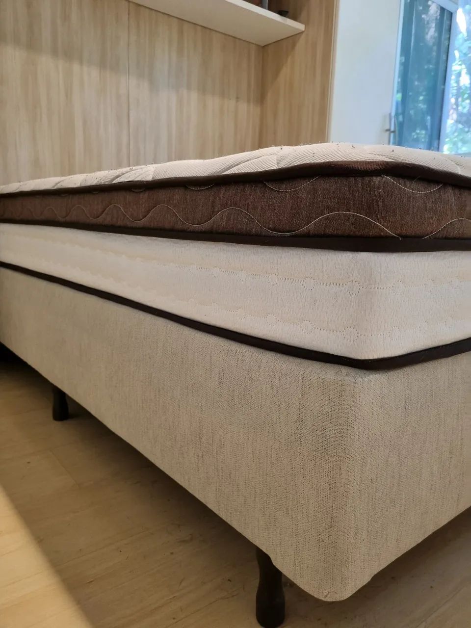 Cama casal box com colchão botafogo - Foto 3