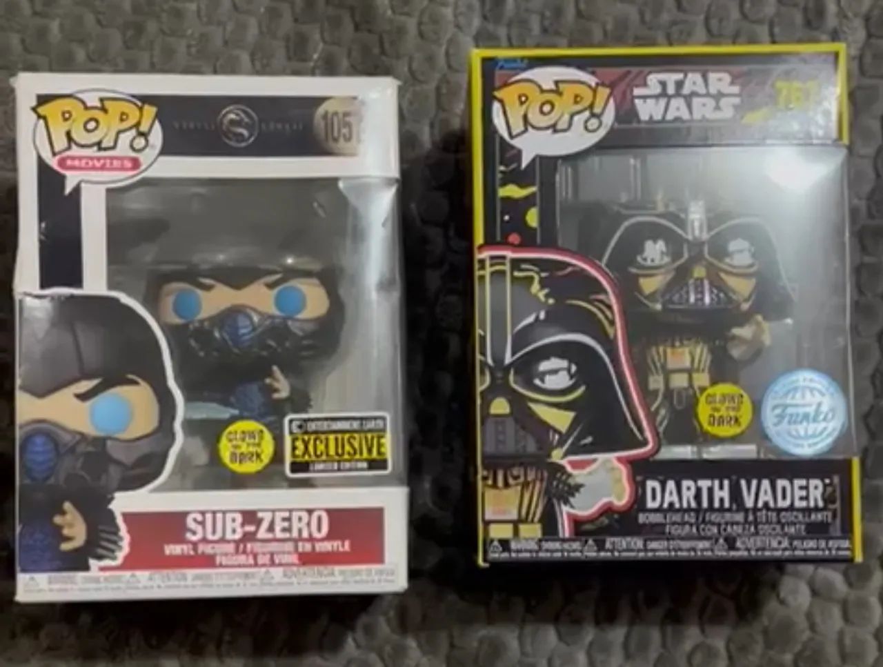 Funko pop sub zero e darth vader