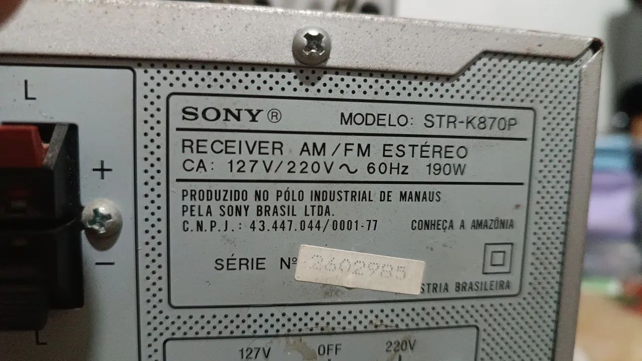 Receiver sony com defeito  - Foto 3