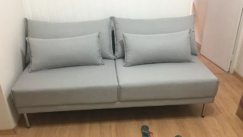Sofá, tecido linho, cinza - Foto 3