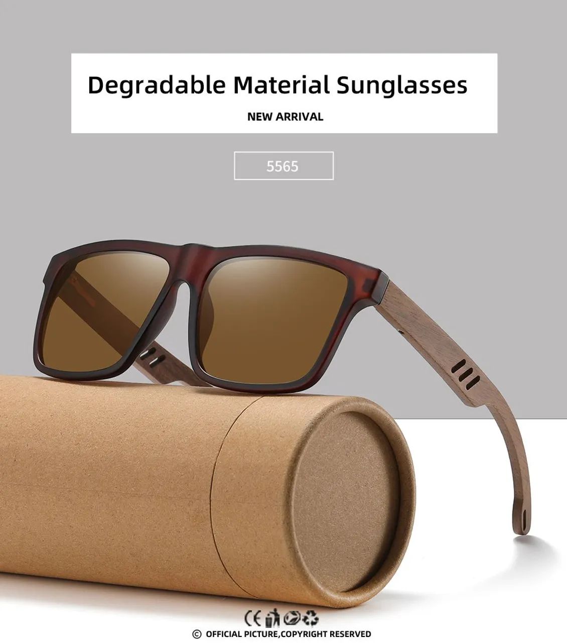 Estilo!!! Oculos polarizado com fibra de bambu. 