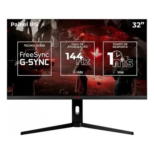 Monitor Pichau 32 Pol, IPS, 4K, 1ms, 144Hz, FreeSync e G-Sync, HDMI/DP - Foto 2