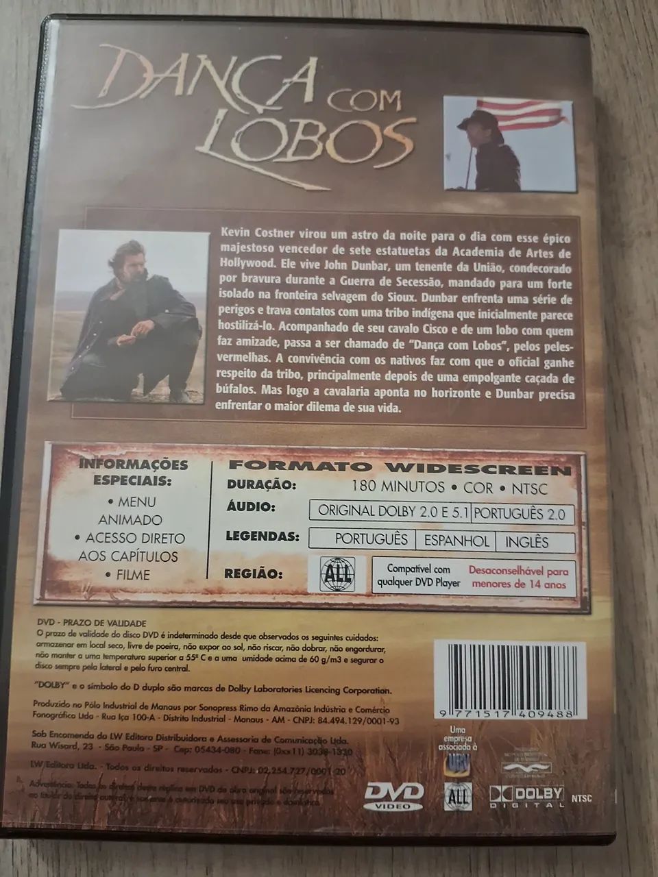 Dvd Dança com Lobos Edição Especial - Foto 2