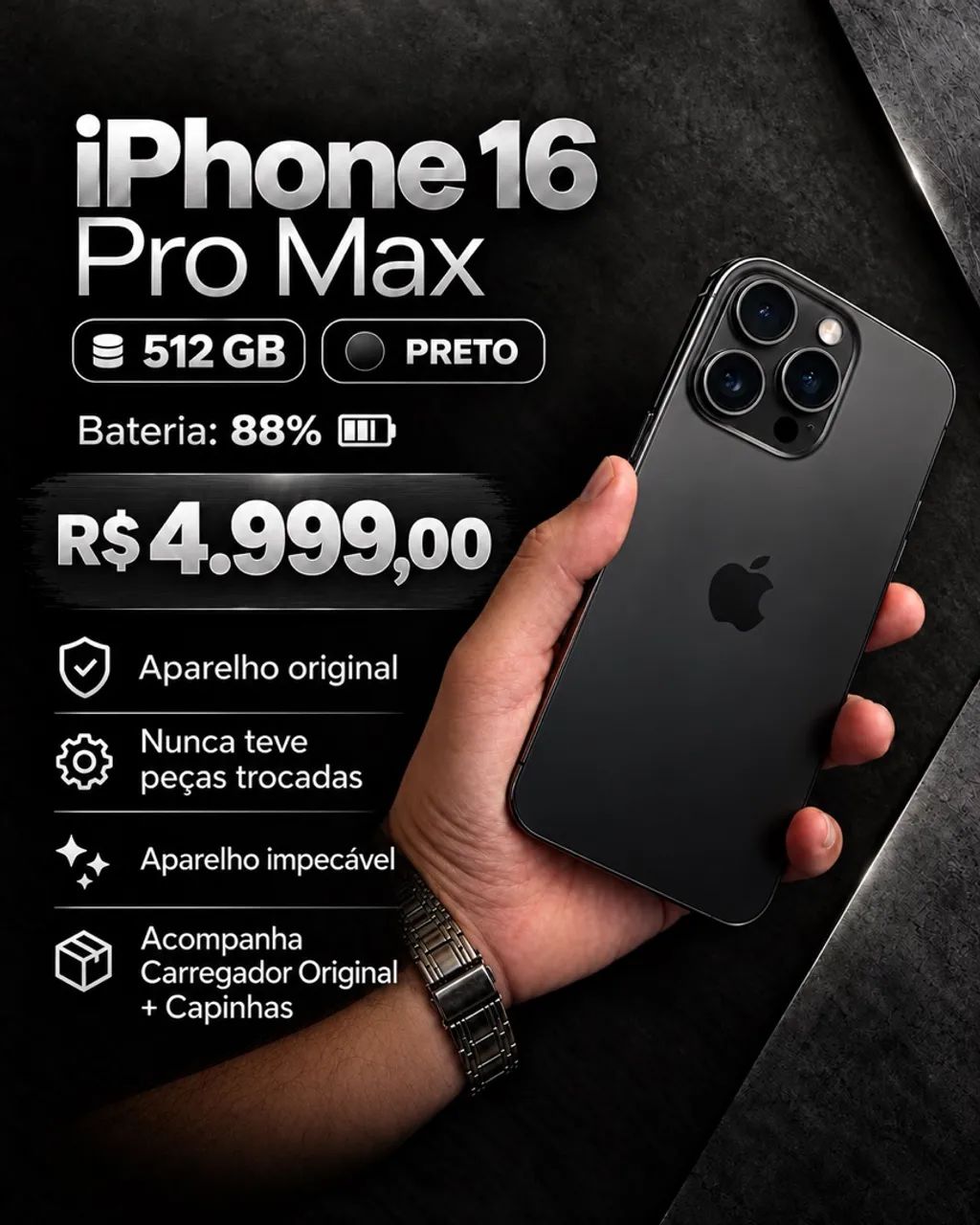 VENDO IPHONE 16 PRO MAX 512 GIGAS