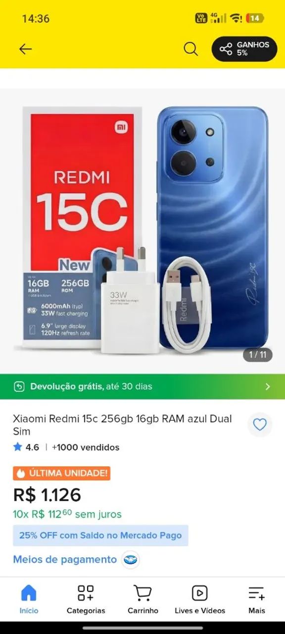 REDMI XIOME 15C  - Foto 3