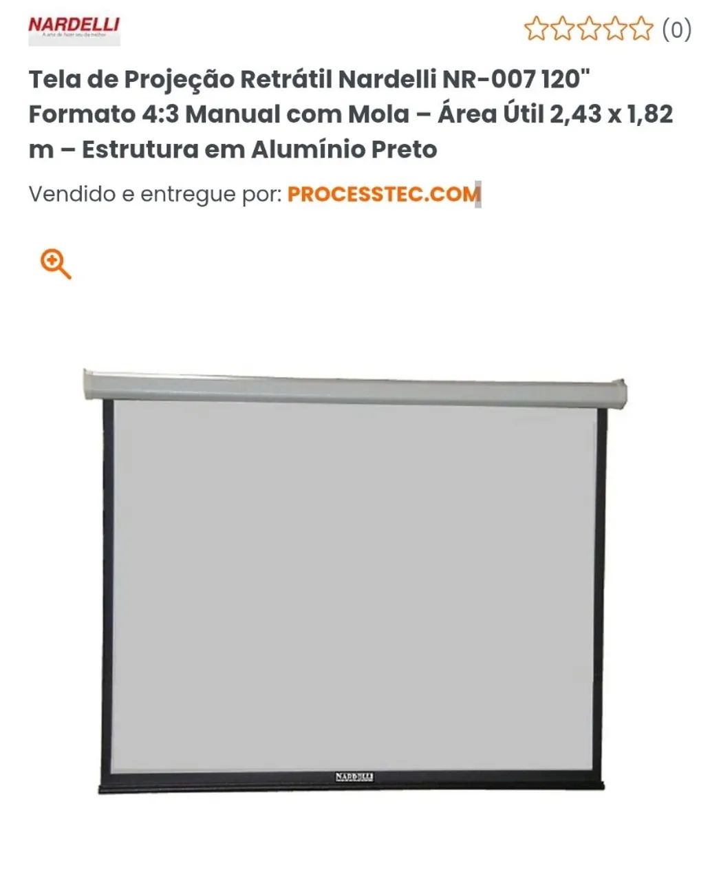 Tela de Projeção Tripé 120 polegadas 2,43 x 1,82 - Linha STD - Foto 4