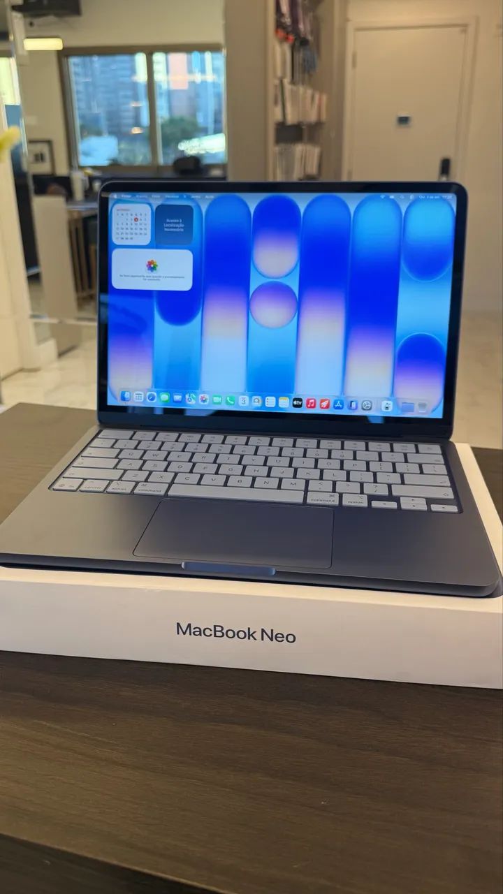 MACBOOK NEO 256SSD 8GB 13 POLEGADAS AZUL SEMINOVO/ LOJA FÍSICA  - Foto 5