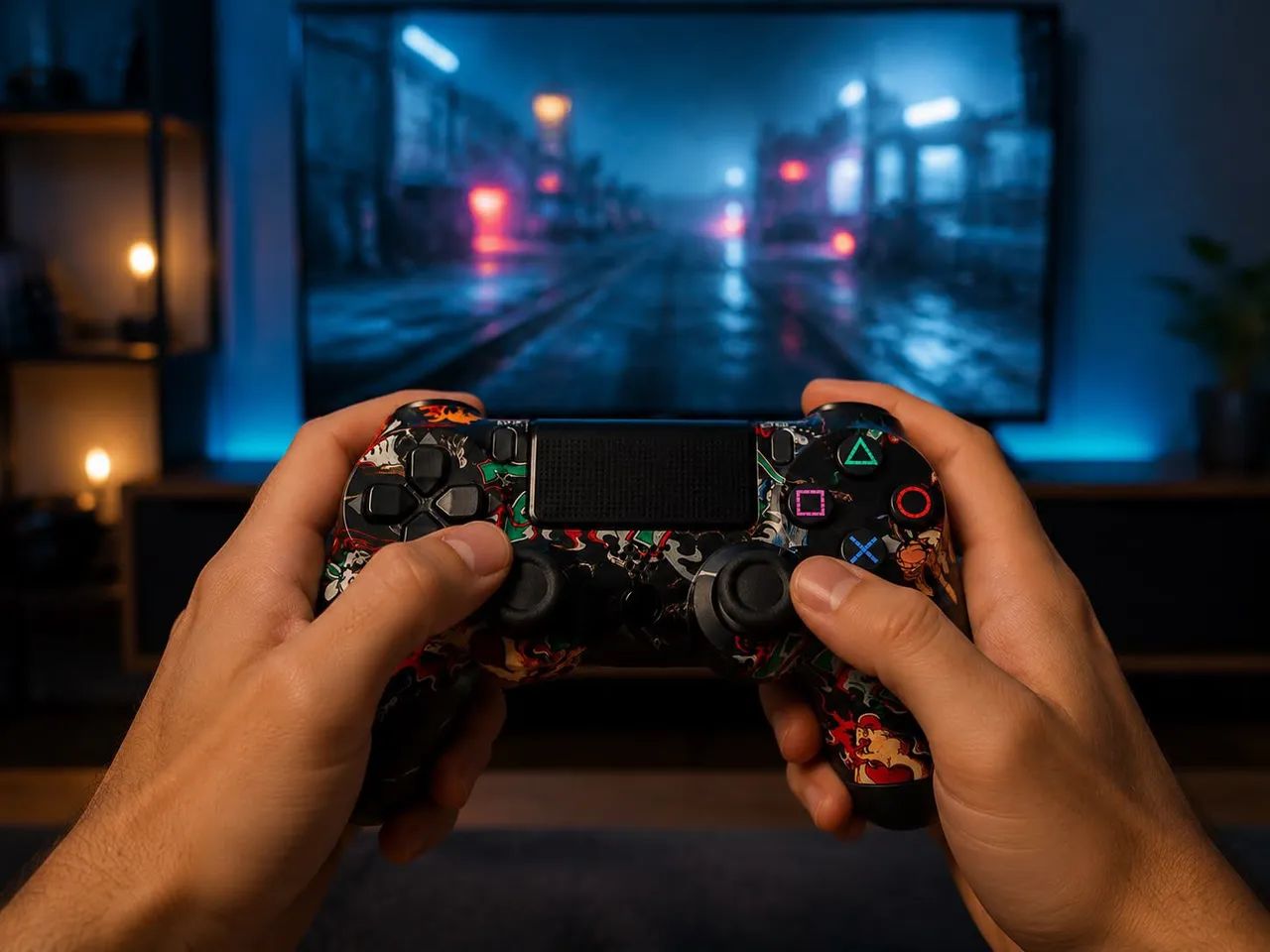 Controle para PS4 com Fio Estampado DualShock 4 - Foto 3