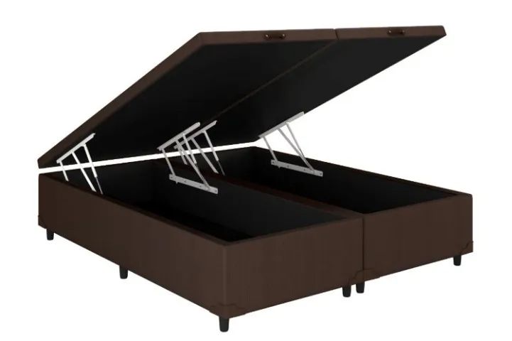 Base Box Bipartida Baú Casal Prime Confort - Entrega Rápida 