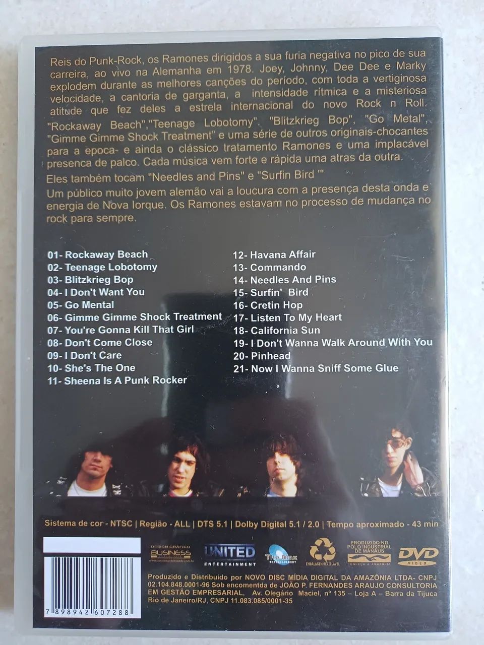 RAMONES - Live germany - DVD seminovo - Foto 2