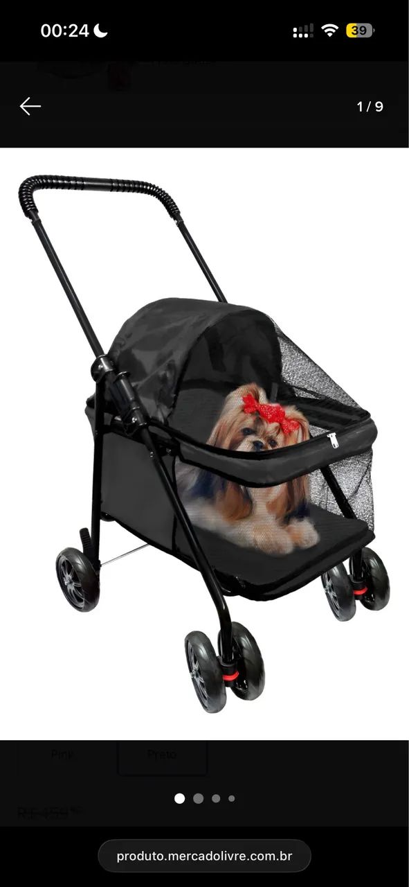 Carrinho pet cadeirinha