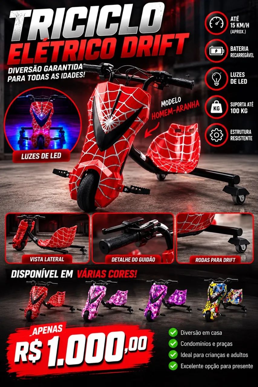 Triciclo Elétrico Drift 