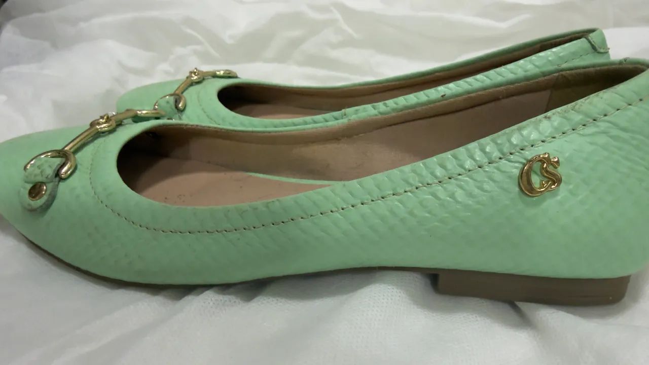 Sapatilha Carmen Steffens verde menta 