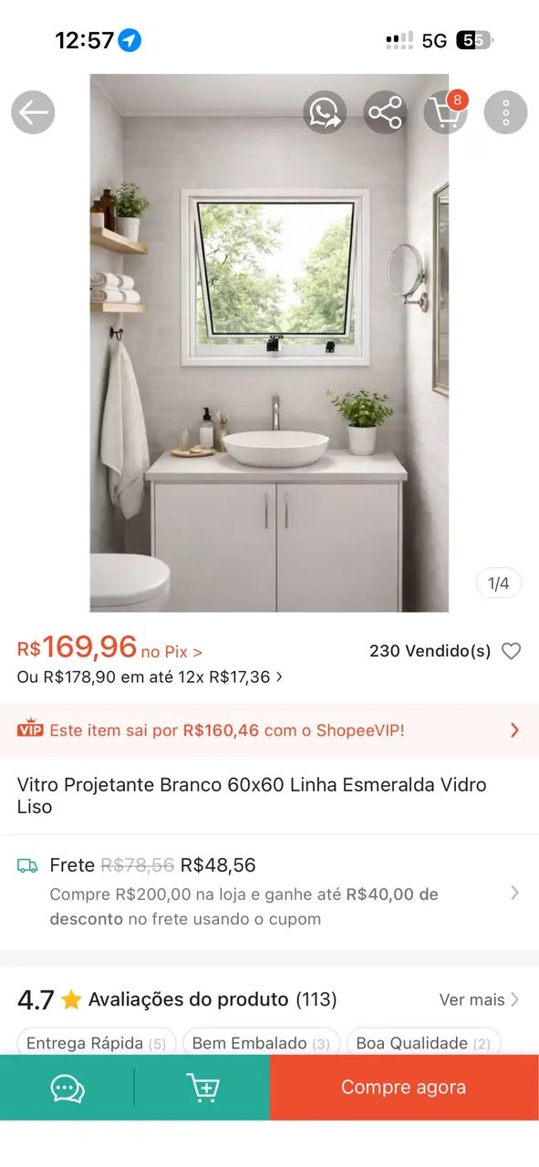 Vitro basculante janela - Foto 2