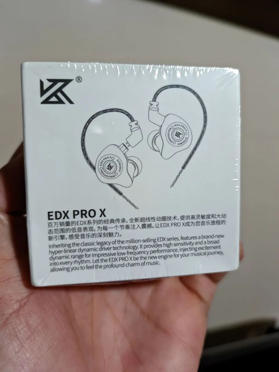 FONE KZ EDX PRO X COR PRETO- LACRADO - COM MICROFONE 