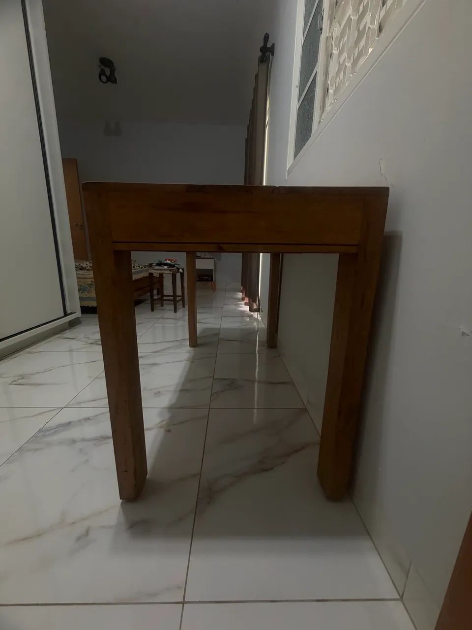 Mesa madeira Ype rosa  - Foto 4