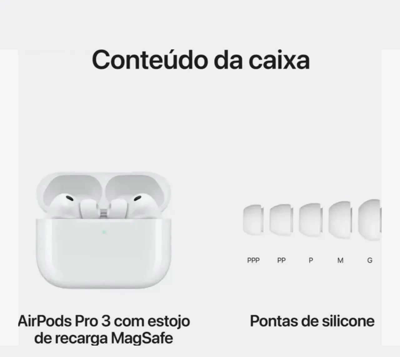 Fone Bluetooth Compatível C/ iPhone AirPods Pro 3 Branco - Foto 4