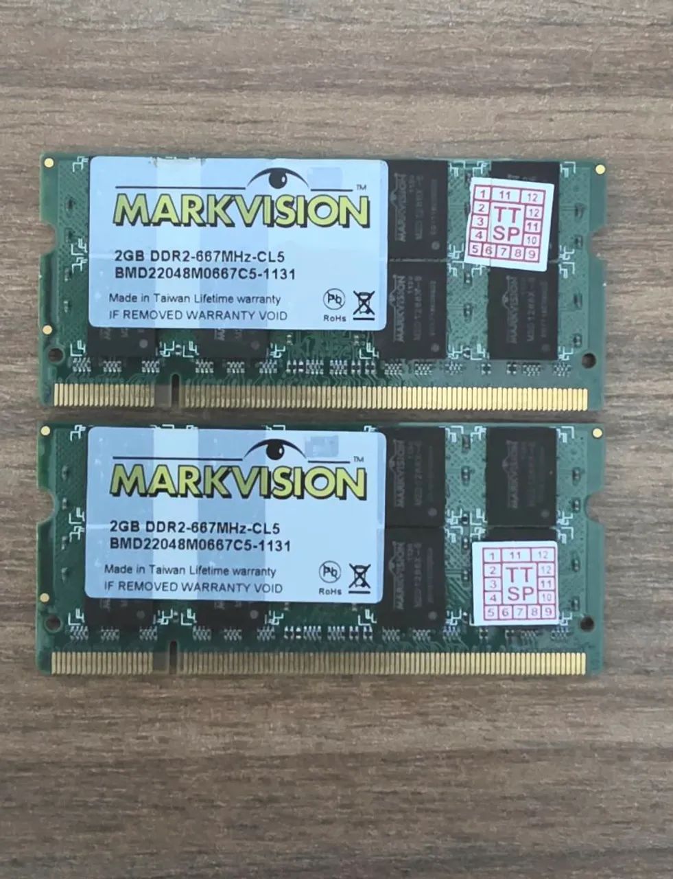 Memória notebook 4gb (2gb +2gb) DDR2 666mhz