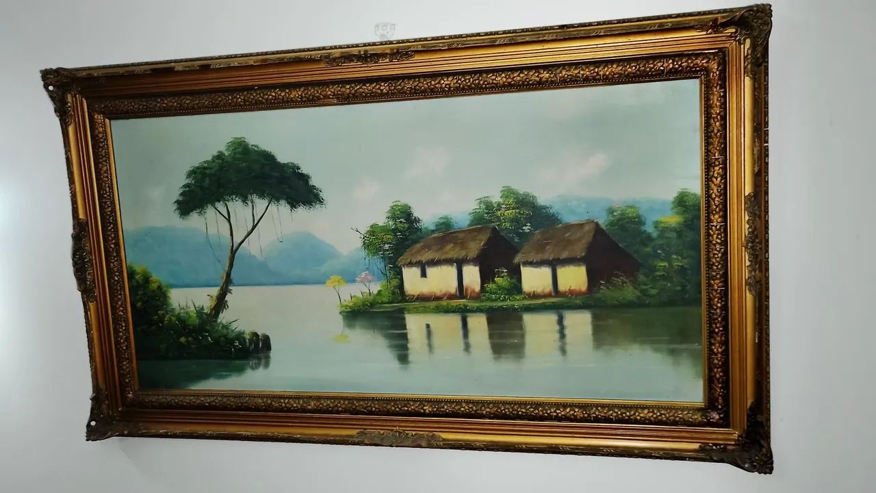 Quadro antigo a óleo 
