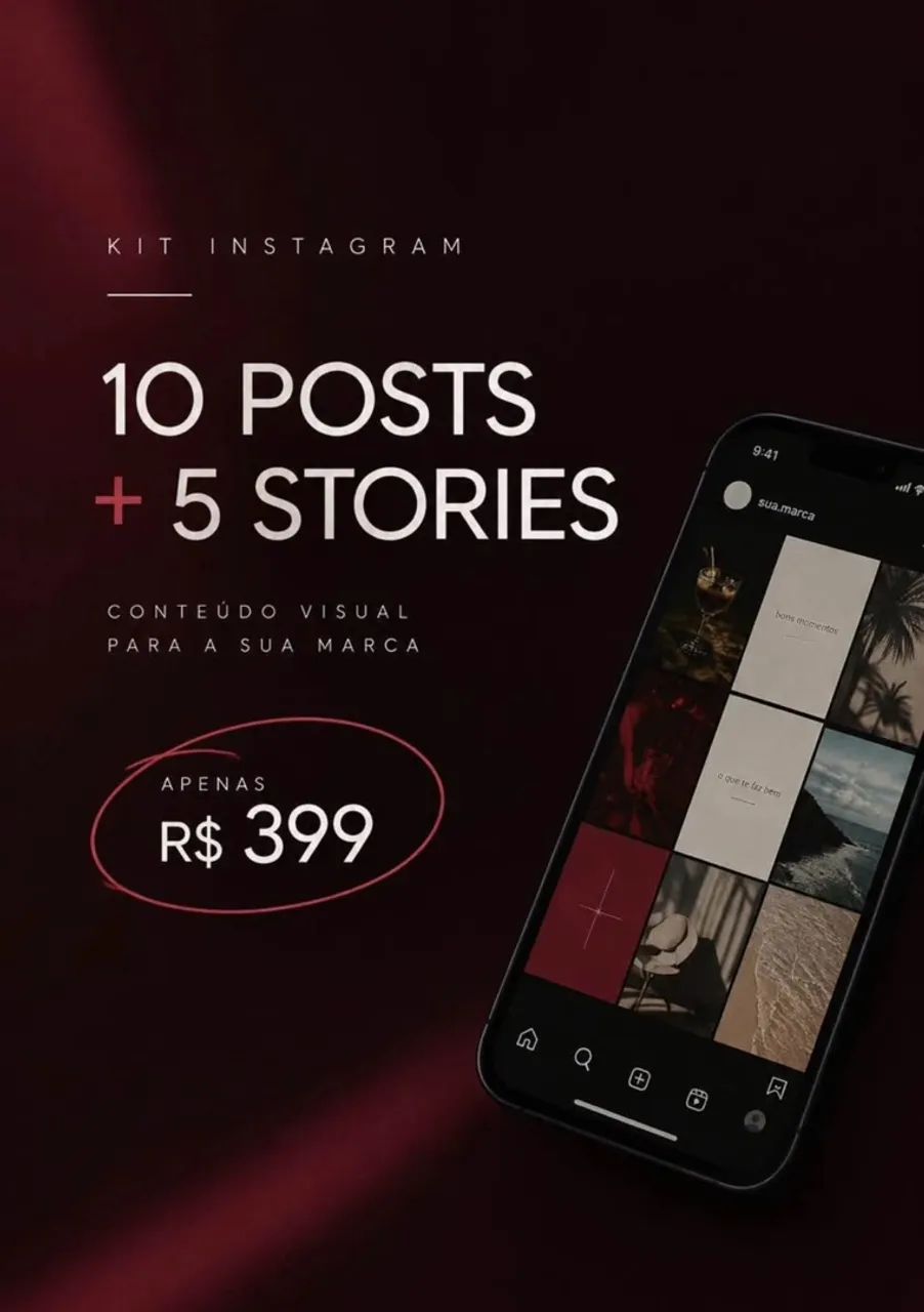 Kit Instagram: 10 Posts + 5 Stories