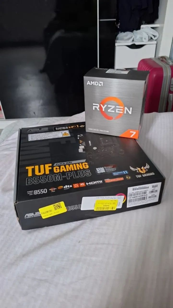 KIT PC Gamer - Ryzen 7 5700X + ASUS TUF B550M-PLUS + Gabinete Mancer CV500L - Foto 2