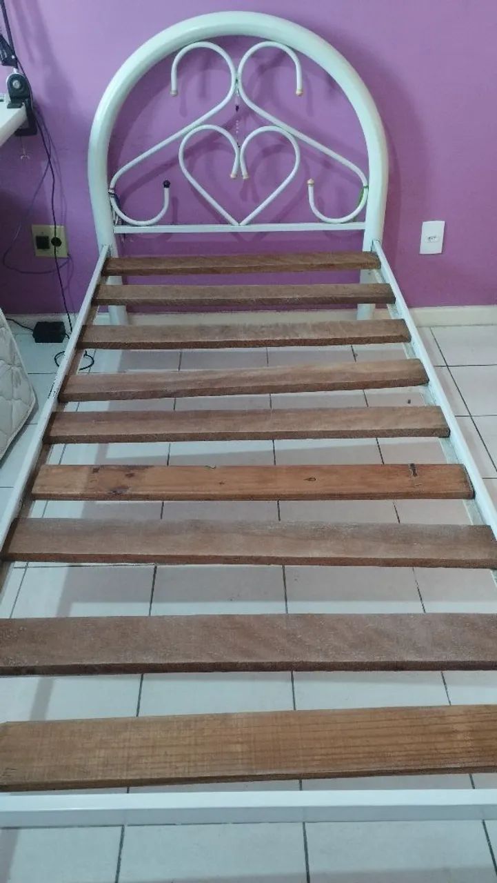 CAMA DE SOLTEIRO COM COLCHÃO  - Foto 4