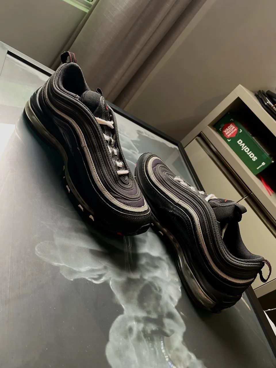 ? NIKE AIR MAX 97 ? BLACK / WHITE / RED - Foto 5
