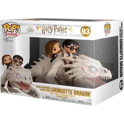 Funko Pop! Harry, Hermione & Ron Riding Gringotts Dragon #93