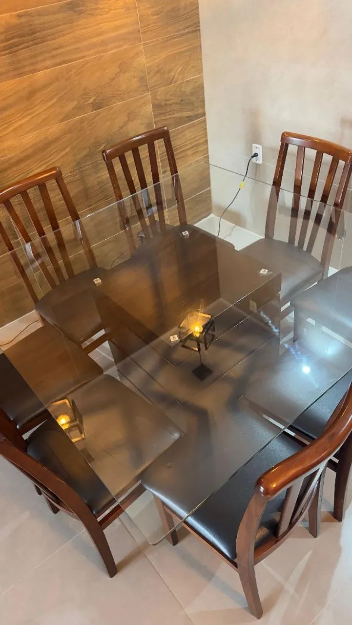 Mesa de vidro espetacular !!! 