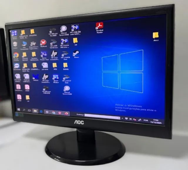 Monitor Aoc 18,5 Polegadas Wide E950sw Led Preto Ótimo Est - Foto 3