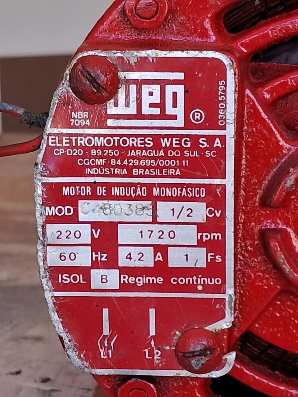 Motor elétrico 220v 1/2 Cv - Foto 5