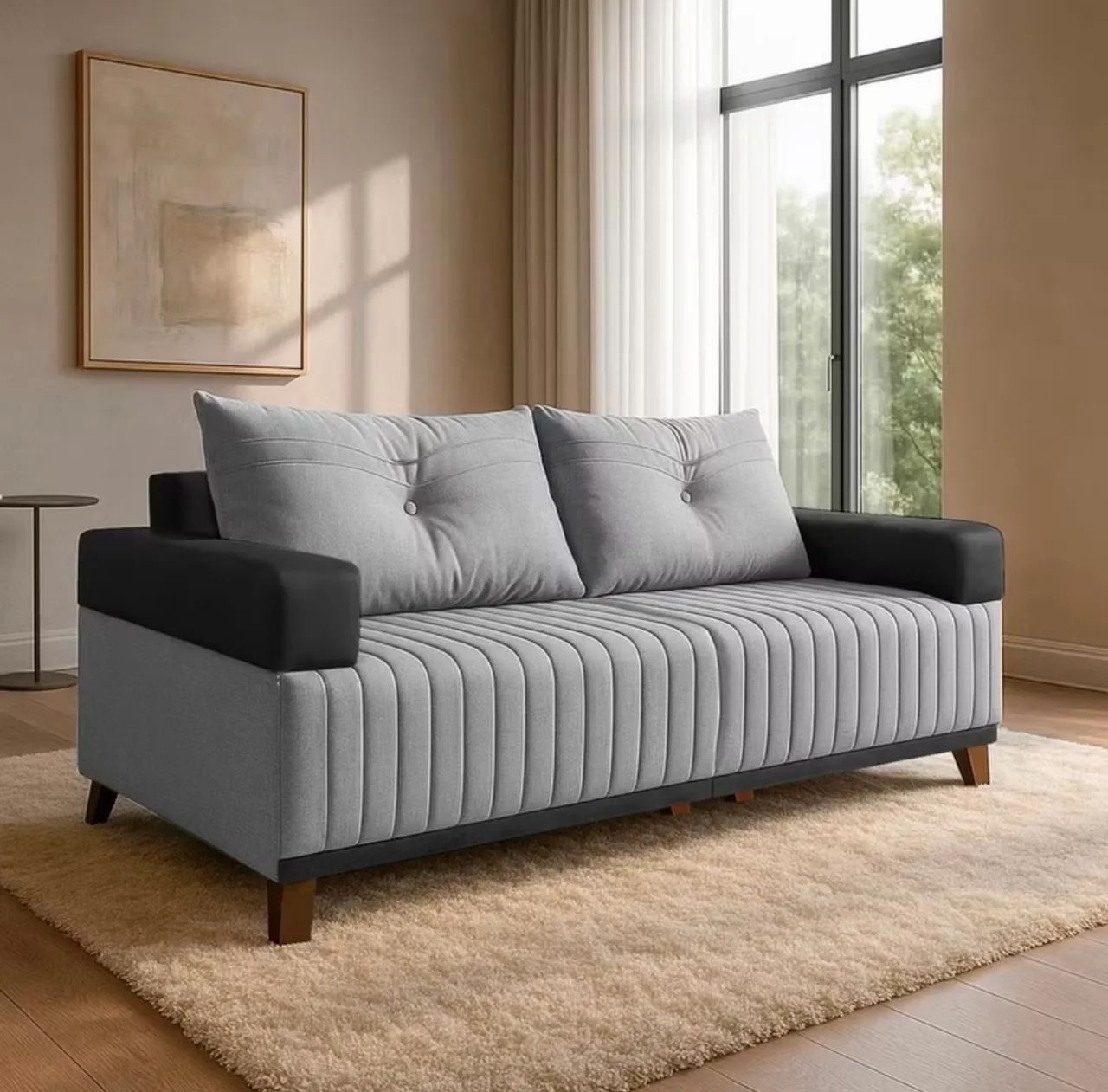 Sofá 3 lugares em linho - LUXO65566256505986123