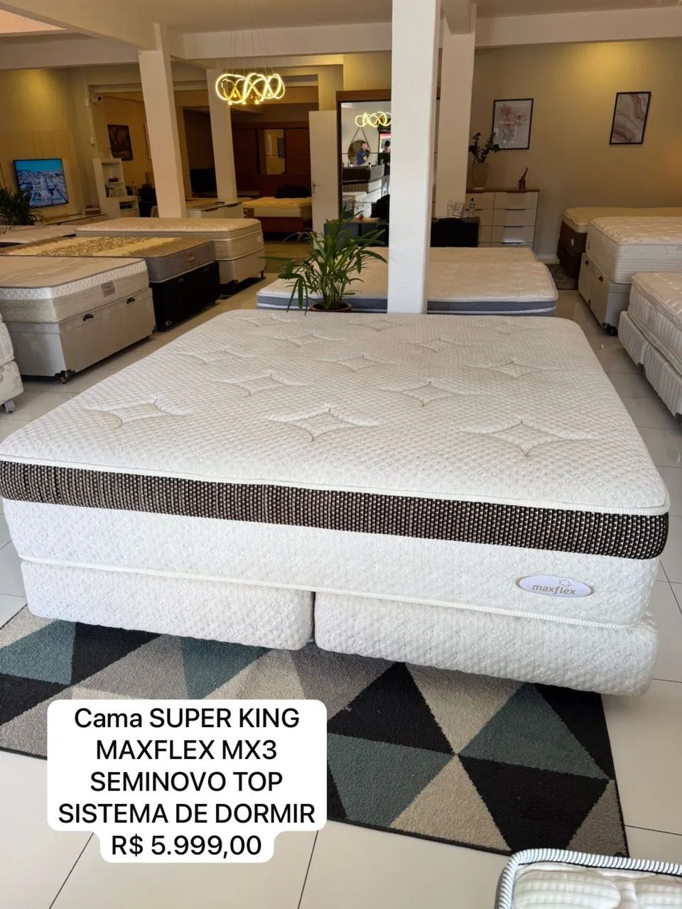 Conjunto SUPER KING MAXFLEX LÁTEX SEMINOVO TOP 
