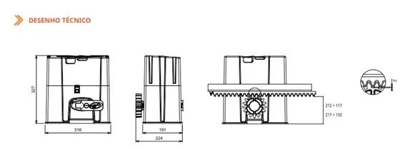 Motor deslizante PPA DZ 1400 mono 220 - Foto 3