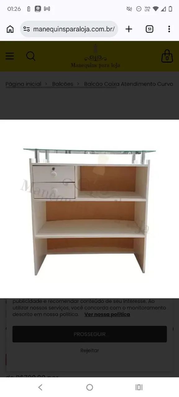 Balcão De MDF com Vidro em cima - Foto 2