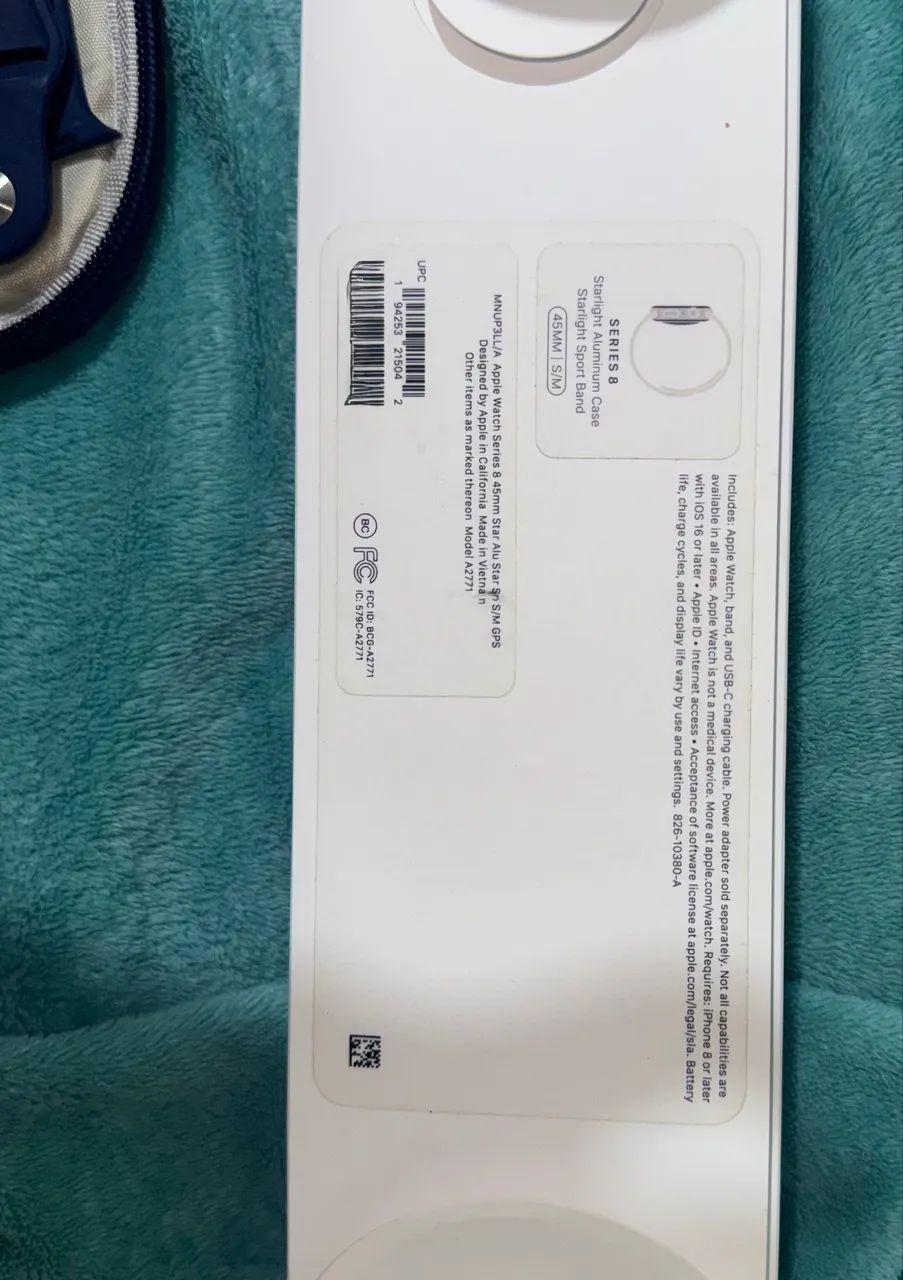 Apple Watch Series 8 45mm GPS Starlight + várias pulseiras + caixa - Foto 4