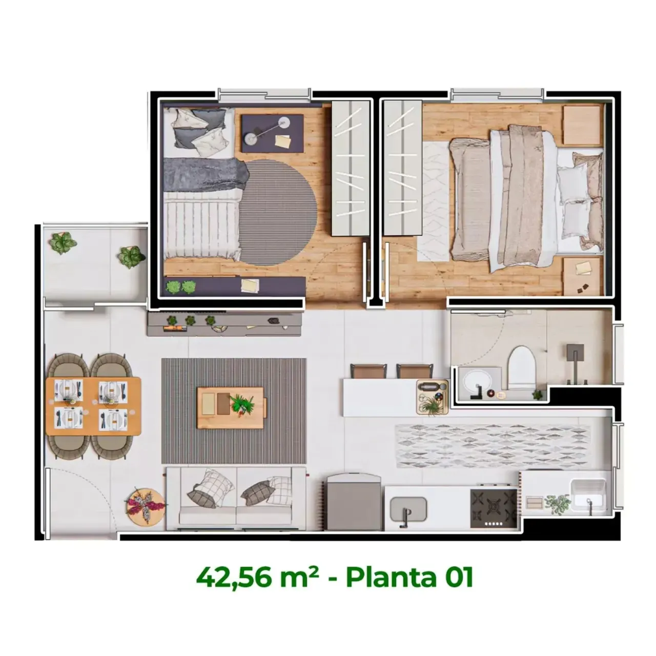 PLANTA 42m²