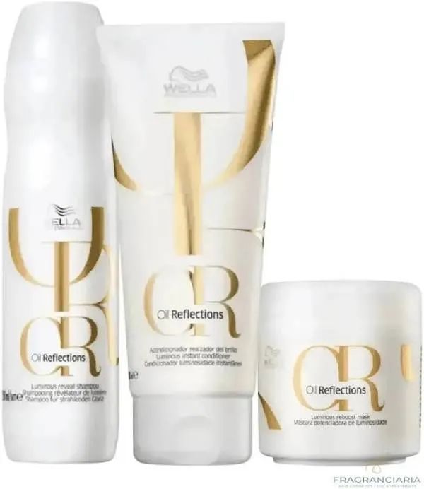 Kit Wella Oil Reflections Shampoo Condicionador e Máscara Original