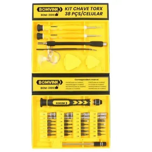 Kit de Chaves de Precisão para Celular Bomvink BOM-3109 38 Peças - WZetta - Foto 2