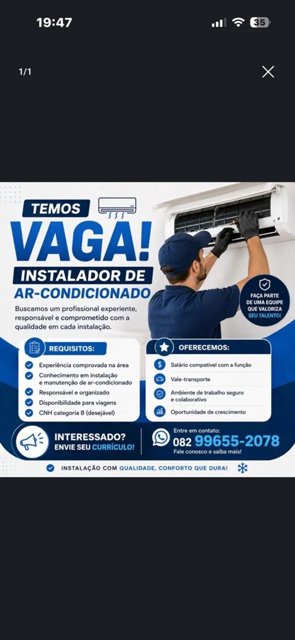 TEMOS VAGA